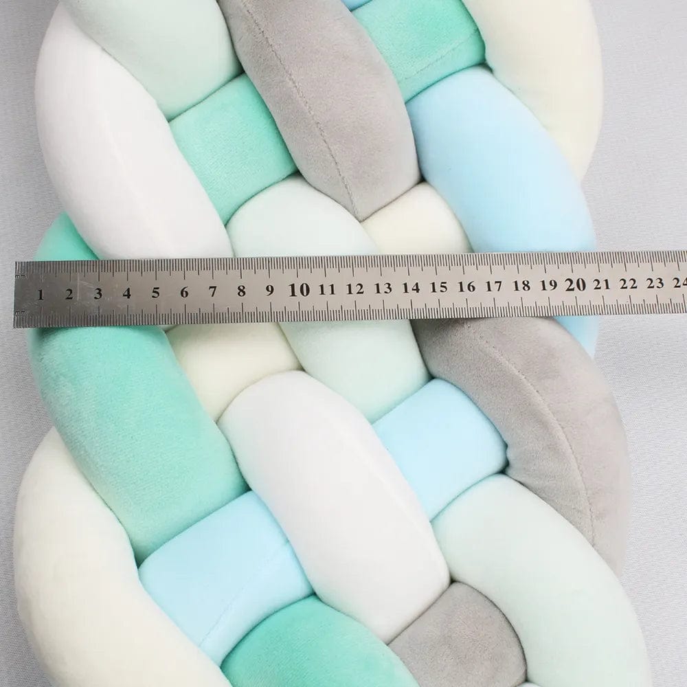Blanc / Vert / Bleu / Gris / Jaune Clair Méga Tresse de Lit Bébé