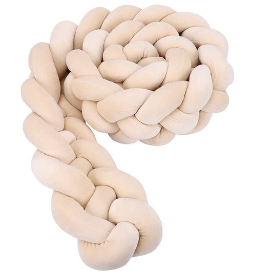 100 cm Tour de Lit Tressé Beige