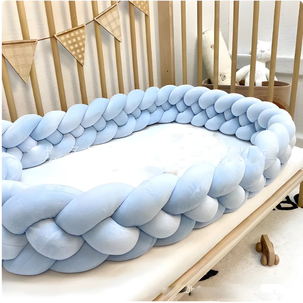 Tour de Lit Tressé Bleu