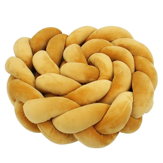 Jaune Moutarde / 100 cm Tour de Lit Tressé Jaune Moutarde