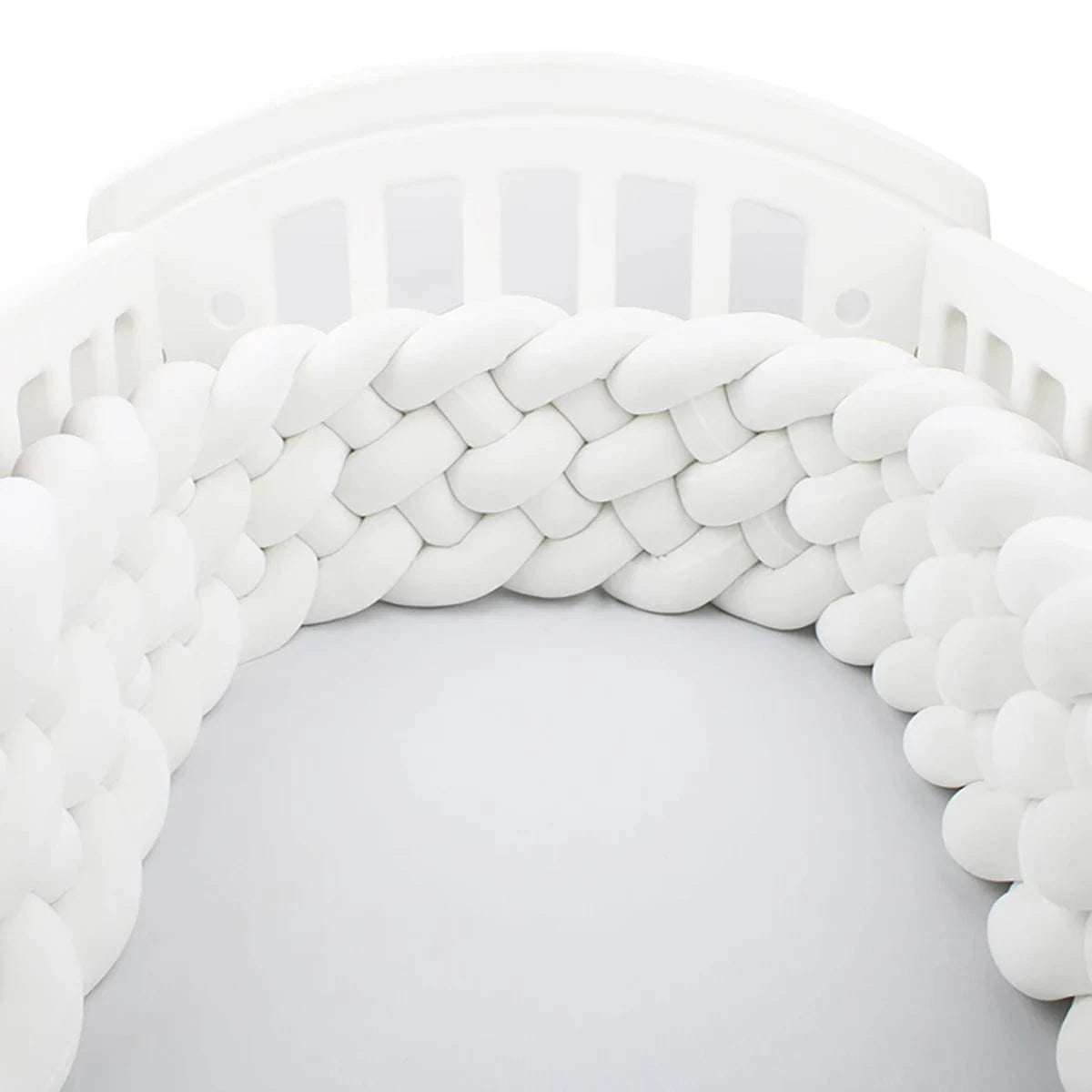 200cm Tresse de lit 6 brins Blanc