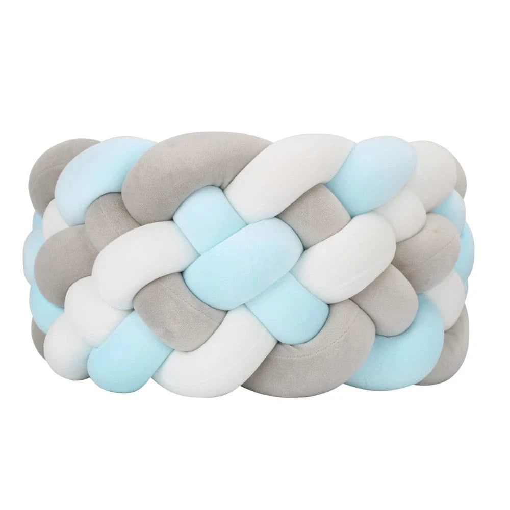 200cm Tresse de lit Bleu Gris