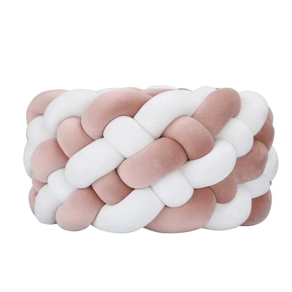 200cm Tresse de Lit Rose et Blanc