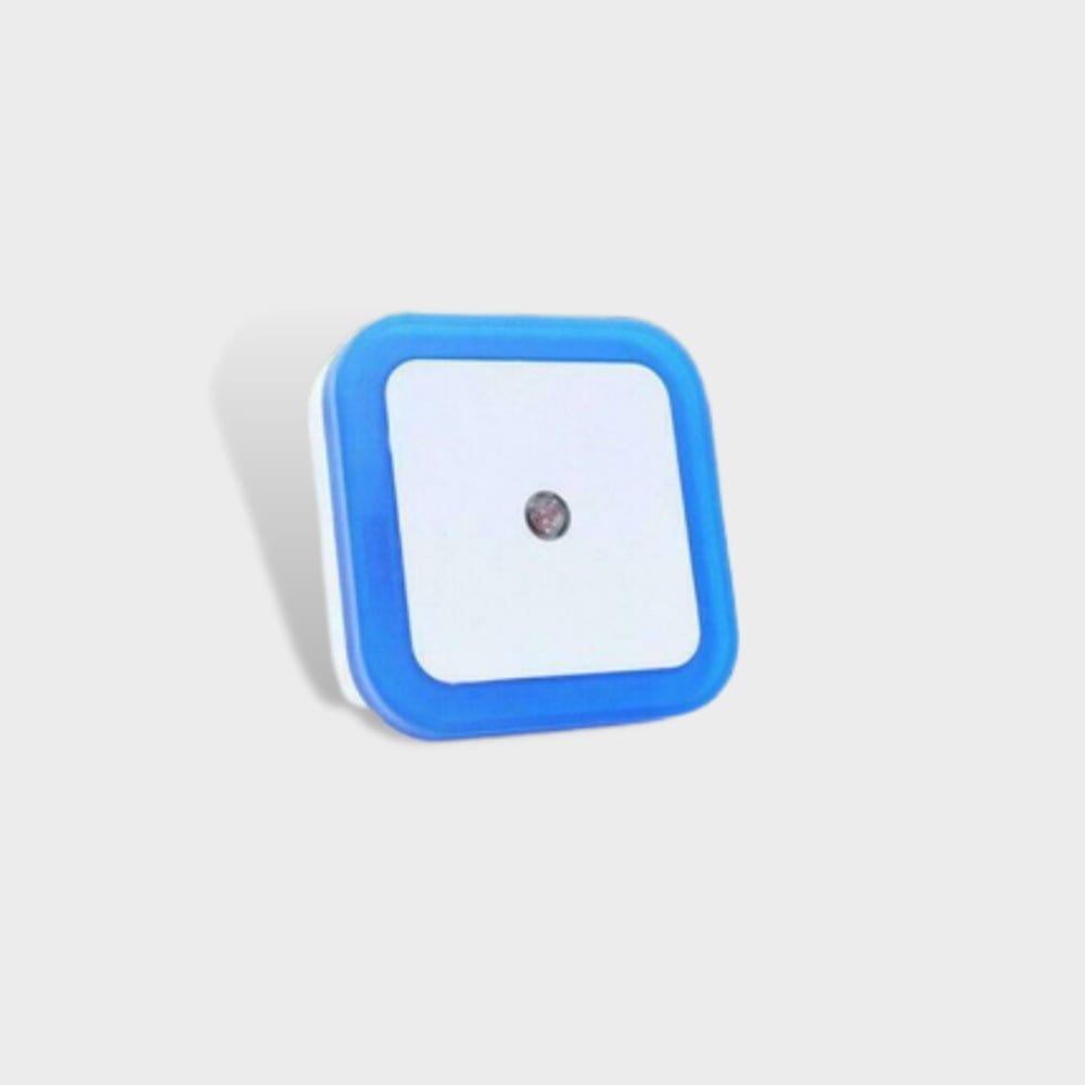 Carré / 6.4cm x 6.4cm / Bleu Veilleuse Bébé sur Secteur