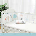 Coussin Barrière De Lit Tissé à La Main - Coton Et Velours - Longueur 300 Cm - Protection Anti-choc Pour Enfants - 1