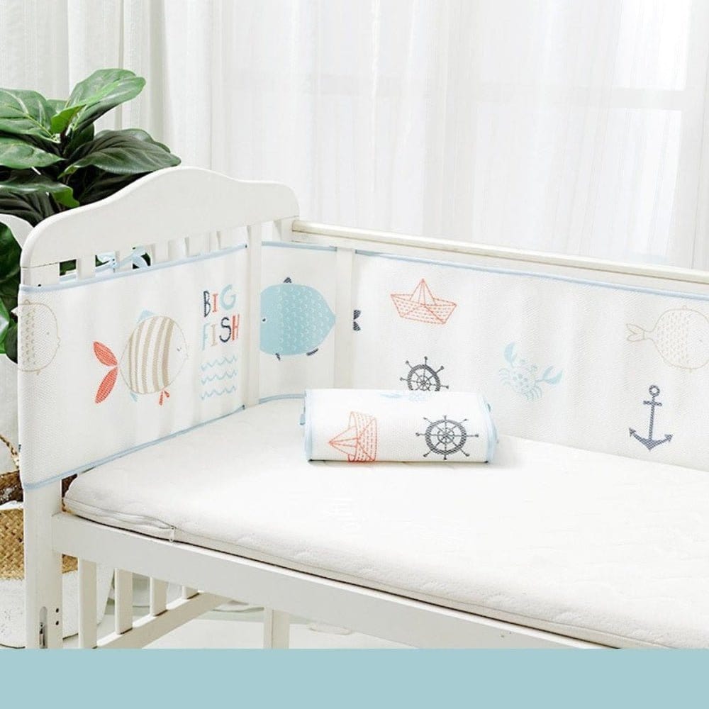 Coussin Barrière De Lit Tissé à La Main - Coton Et Velours - Longueur 300 Cm - Protection Anti-choc Pour Enfants