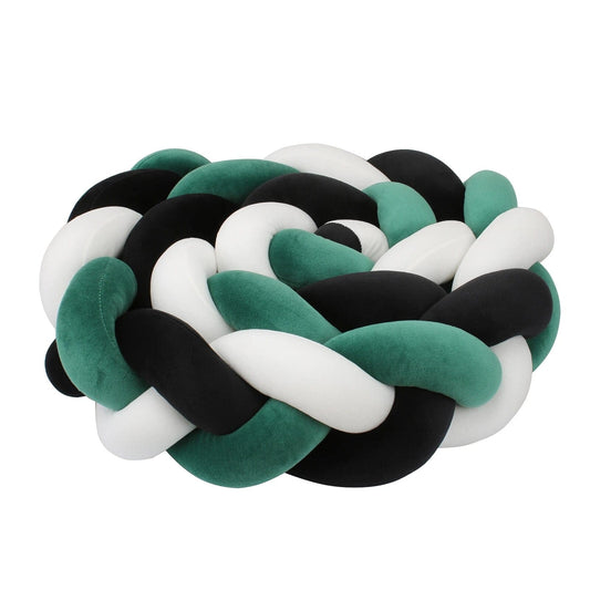 Vert/Noir/Blanc / 100 cm Tresse de Lit Lutin